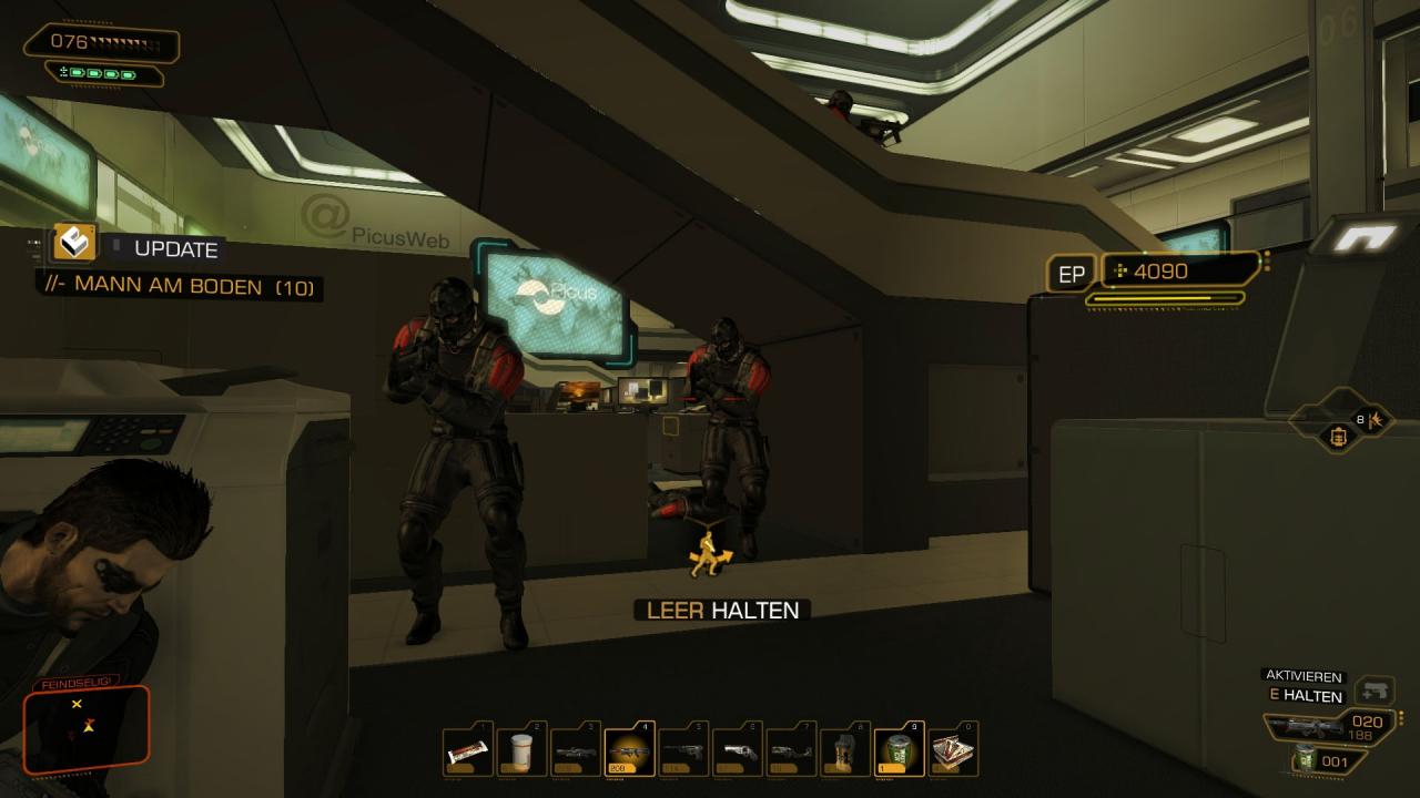 [22/08/2011] PC Games testet Deus Ex: Human Revolution. Die faszinierende Spielwelt leidet stellenweise unter doofen Gegnern und den langen Ladezeiten. (11)