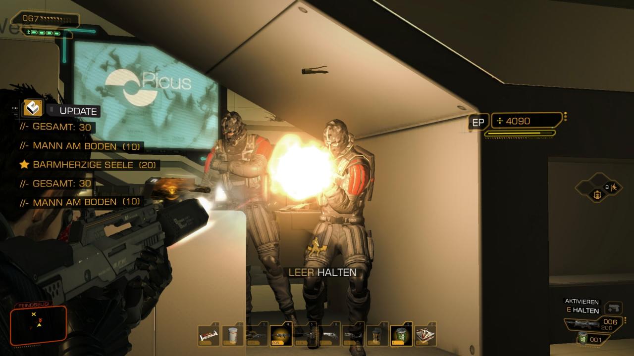 [22/08/2011] PC Games testet Deus Ex: Human Revolution. Die faszinierende Spielwelt leidet stellenweise unter doofen Gegnern und den langen Ladezeiten. (33)