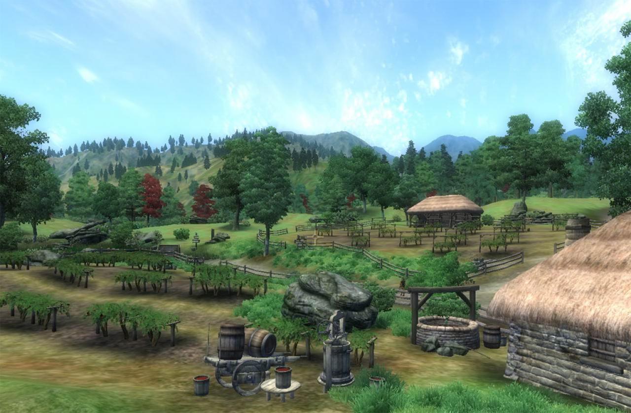 [16/08/2011] (2006) TES IV: Oblivion - Postkartenmotive an jeder Ecke: Der Ausflug in die kaiserlichen Provinz Cyrodiil wurde zu einem visuellen Erlebnis. Die malerischen Dörfer sind von dichten Wäldern, weiten Ebenen und sanften Hügeln umgeben. Vor dieser prächtigen Naturkulisse machen wir noch immer gerne eine Pause.