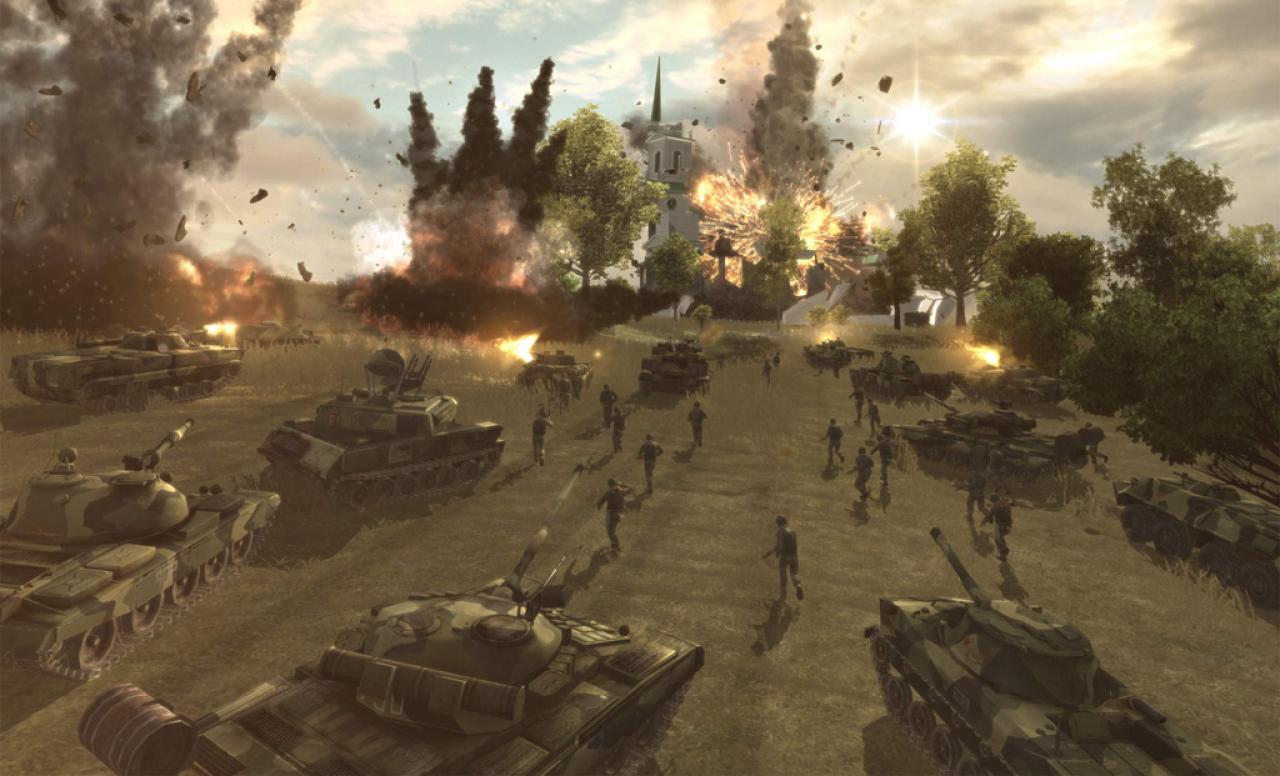 [16/08/2011] (2007) World in Conflict - In vielen Strategiespielen ist die Grafik eher zweckmäßig als schön. Anders in World in Conflict: Bei den bombastischen Explosionen und realistischen Rauchschwaden kommt während der Schlachten daheim echte Kriegsatmosphäre auf. Wir hoffen auf einen Nachfolger.