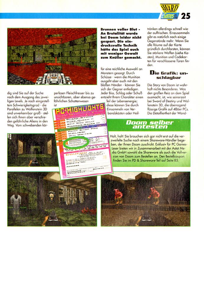 [04/09/2011] Der Doom-Test von PC Games, Seite 2. Um den Text lesen zu können, klickt bitte auf 