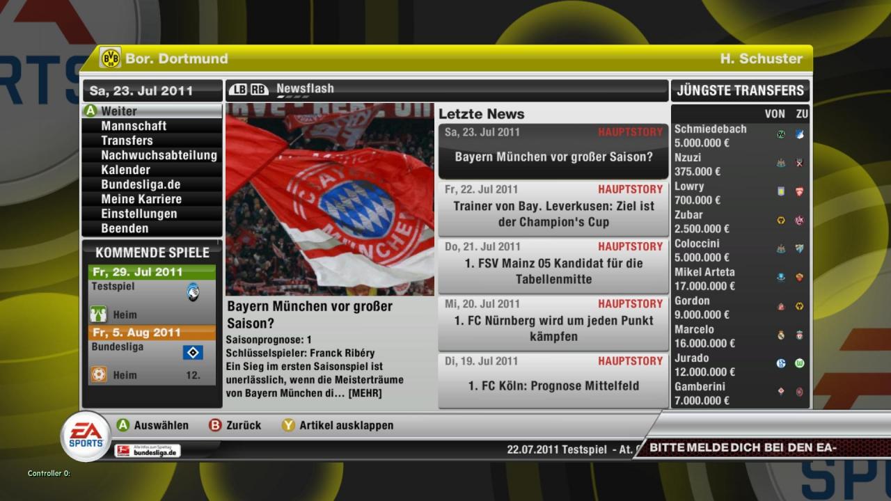 [22/09/2011] Weitere Screenshots aus dem Test zu FIFA 12. Das Spiel begeistert und kann sich gegen PES 2012 durchzusetzen. (13)