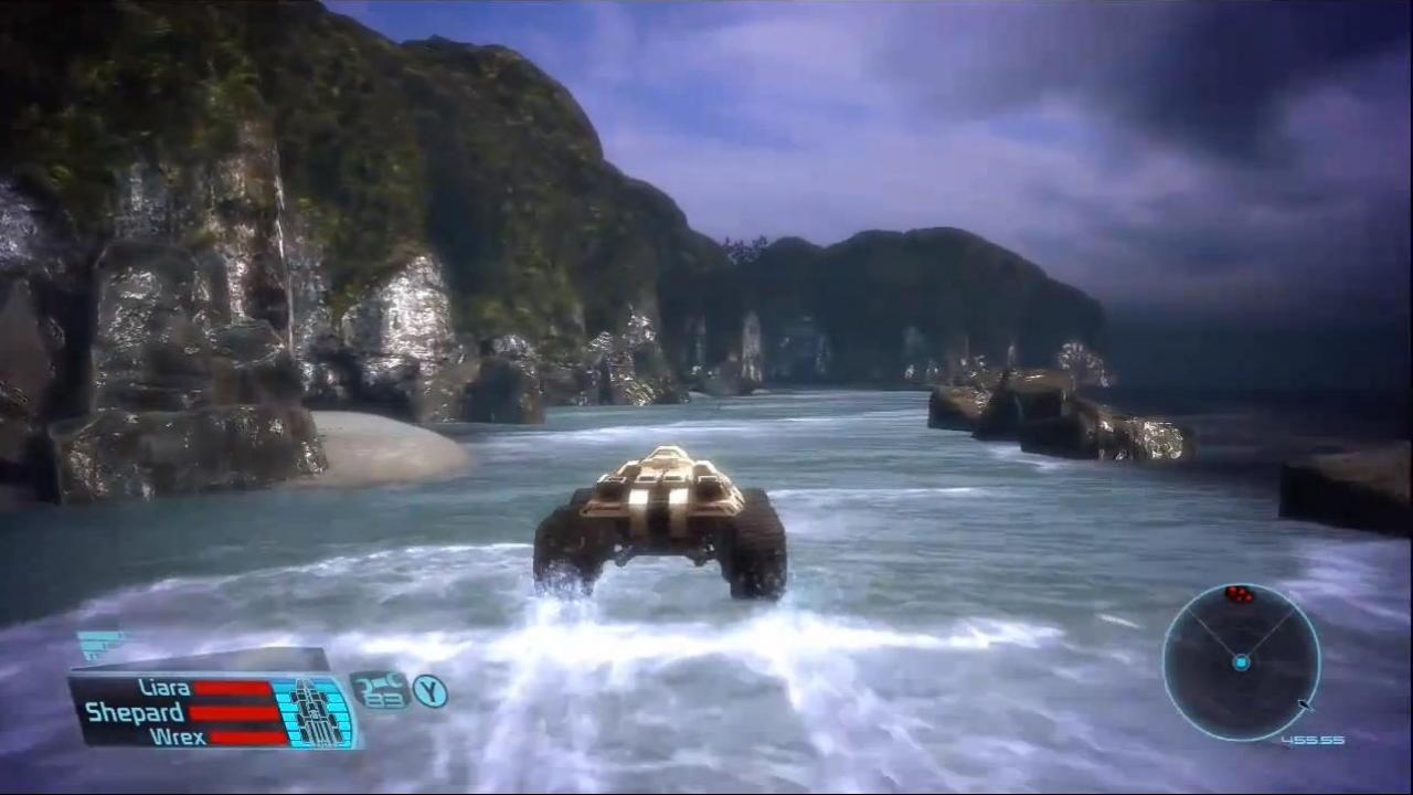 [29/09/2011] Mass Effect: Viele Außenareale bekam man bei Mass Effect nicht zu sehen. Der Strand von Virmire bot allerdings alles, was man sich von einem hübschen, sonnigen Urlaubsort wünschen könnte.