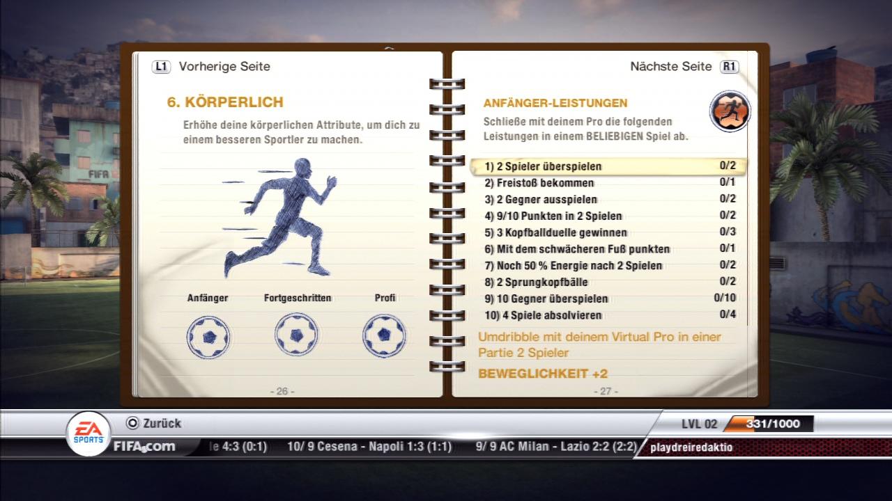 [29/09/2011] FIFA 12 - Die Leistungen - Virtual Pro - Körperlich