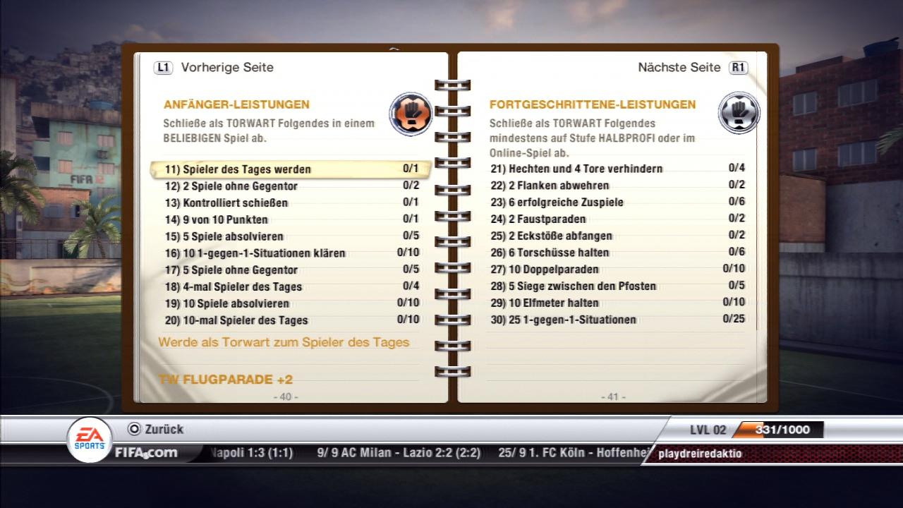 [29/09/2011] FIFA 12 - Die Leistungen - Virtual Pro - Torwart Teil 2
