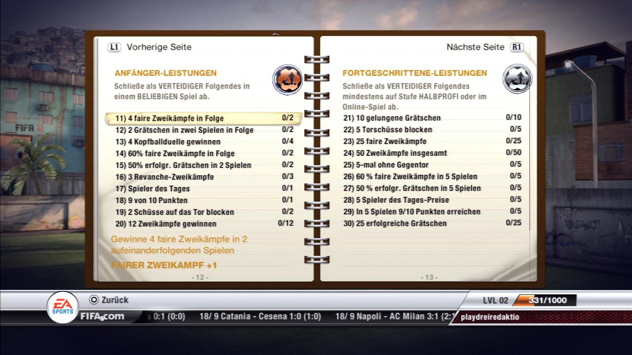 [29/09/2011] FIFA 12 - Die Leistungen - Virtual Pro - Defensive Teil 2