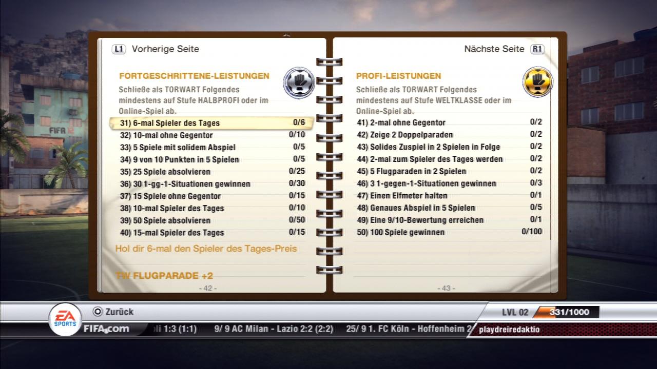 [29/09/2011] FIFA 12 - Die Leistungen - Virtual Pro - Torwart Teil 3