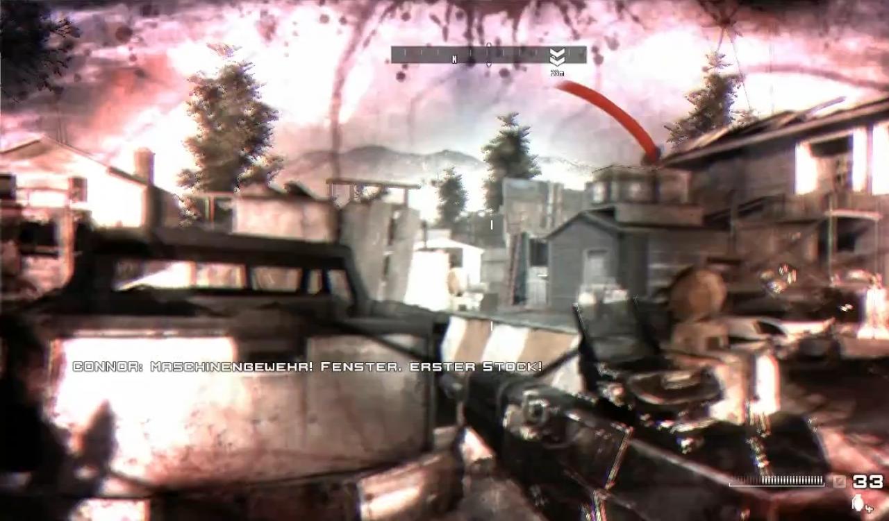 [17/10/2011] Wenn wie in Homefront Koreaner in den USA einfallen, sieht der Ami rot! Die Sicht verschwimmt mit authentischen Blur-Effekten und ist blutunterlaufen. 