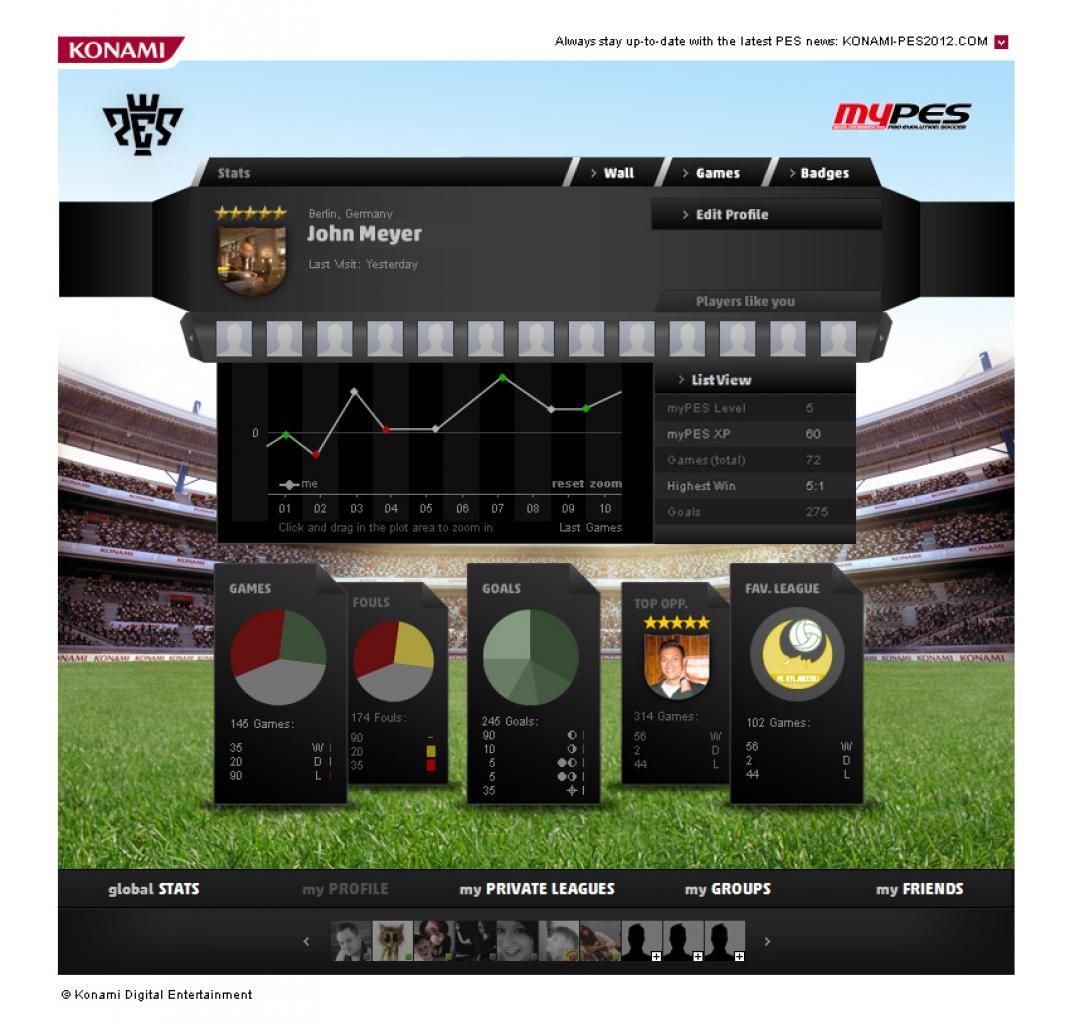 [14/10/2011] Durch die myPES-Application zu Pro Evolution Soccer 2012 wird Facebook ins Fußballspiel einbezogen. (2)