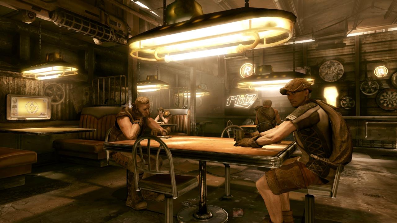 [20/10/2011] Rage: Obwohl die Spielwelt des Ego-Shooters enorm düster und bedrohlich ist, sorgen die NPCs doch immer wieder für eine lustige Ablenkung. Wie beispielsweise Mayor Clayton, der durch seine übertrieben amerikanische Art eher lachhaft als autoritär wirkt.