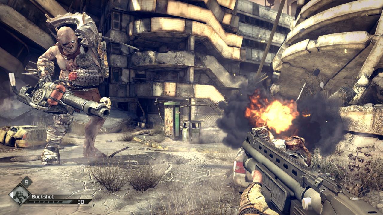 [04/10/2011] Solche Obermutanten stecken eine Menge Blei weg. Wechselt hier auf große Kaliber wie den Raketenwerfer.