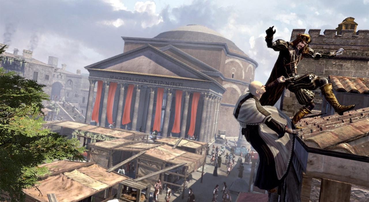 [29/11/2011] Assassin's Creed - Altair und Ezio haben ihre gefährlichen Abenteuer nur überlebt, weil sie nach vollendeten Attentaten schnell über die Dächer geflüchtet sind. Wer also in die Haut der Meisterassassinen schlüpfen will, kommt praktisch nicht drumherum meterhohe Gebäude zu erklimmen. 