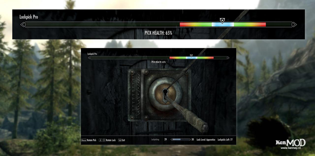 [17/11/2011] Die Skyrim-Mod Lockpick Pro gibt euch Hilfestellung beim Schlösserknacken.
