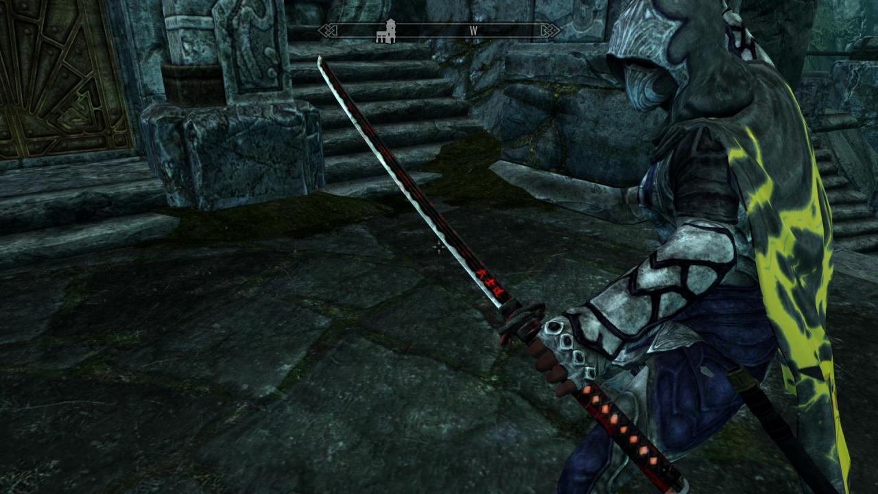[27/11/2011] Die Black Katana-Mod für Skyrim bringt ein neues Schwert mit Bushido-Symbolen. 