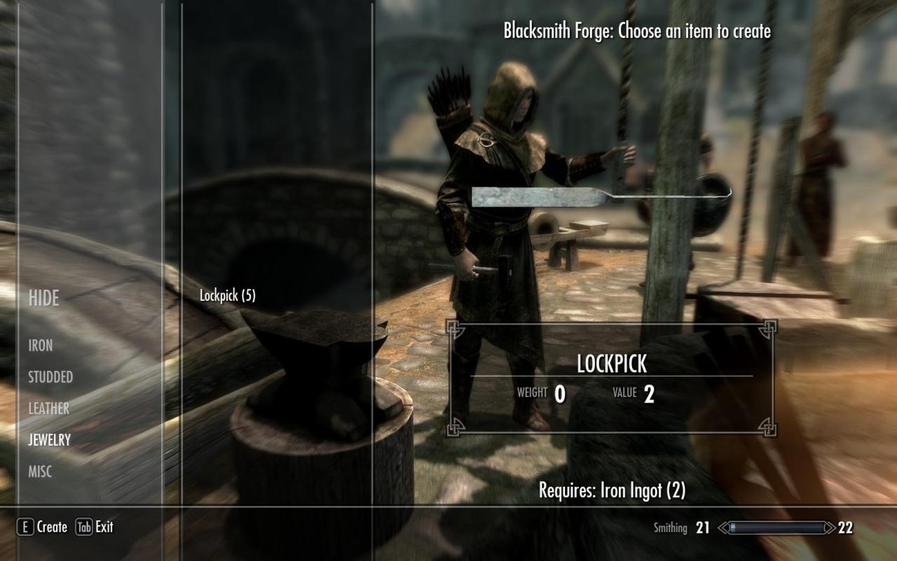 [21/11/2011] Mit den neuesten Mods für Skyrim könnt ihr unter anderem Dietriche herstellen.