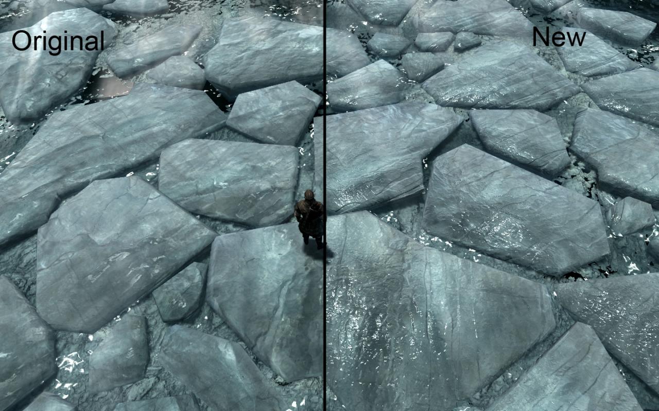 [25/11/2011] Ihr wollt, dass die Gletscher in Skyrim besser aussehen? Dann installiert euch diese Mod.