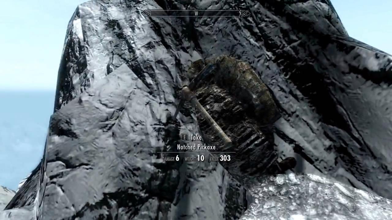 [21/11/2011] Die Notched Pickaxe wurde in The Elder Scrolls 5: Skyrim schon kurz nach Release gefunden.