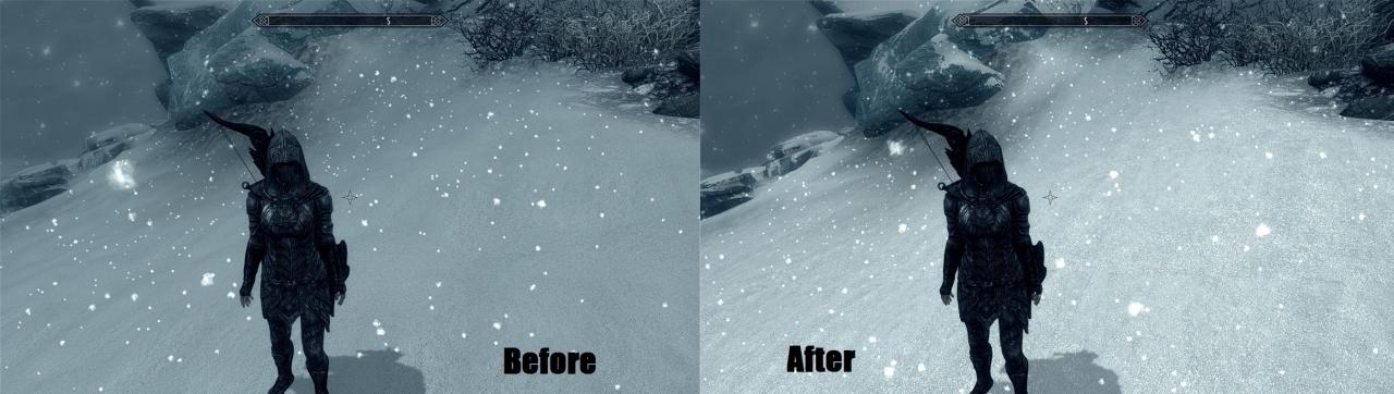 [23/11/2011] Die Mod Real Snow für Skyrim sorgt dafür, dass der Schnee noch einmal besser aussieht.