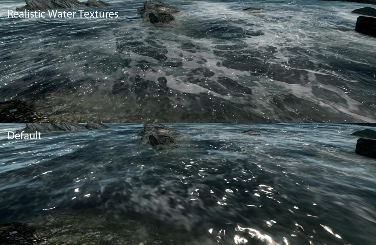[22/11/2011] Mit den verbesserten Wasser-Texturen sehen Flussläufe in Skyrim gleich deutlich besser aus.