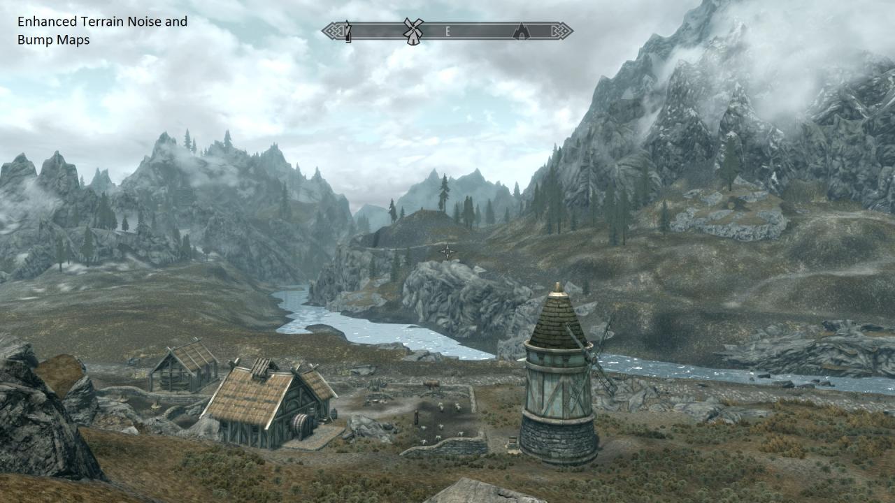 Die Distanzdarstellung aus Skyrim mit Mod...
