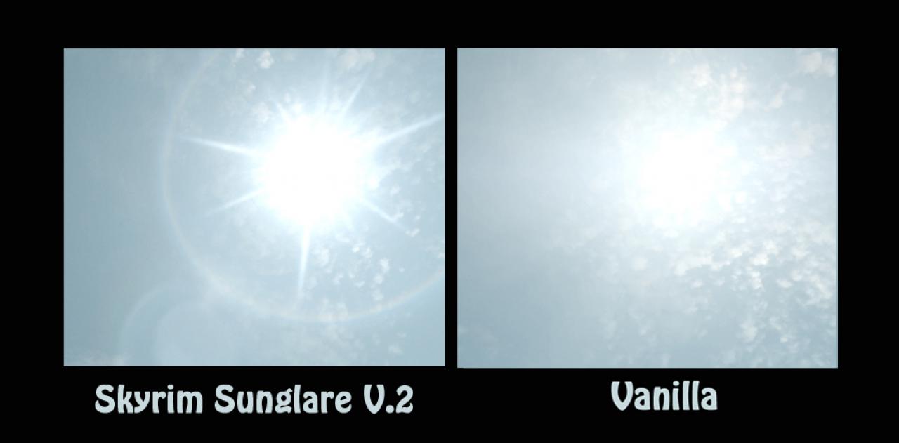 [23/11/2011] Mit der Mod Skyrim Sunglare v2 wirkt die Sonne am Himmel deutlich realistischer.