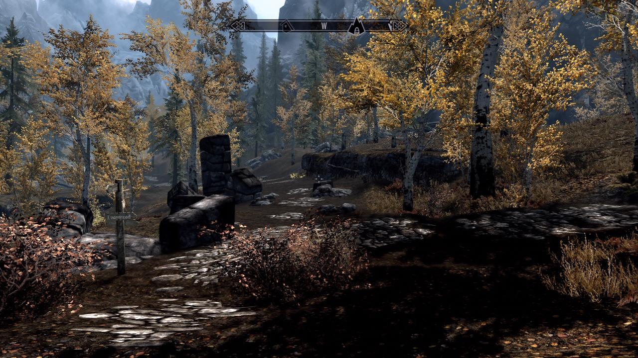 [10/11/2011] Die wunderschönen Landschaften laden zum Erkunden ein, da machen selbst längere Fußmärsche Spaß. - Bild stammt aus der Xbox 360-Version von The Elder Scrolls 5: Skyrim.