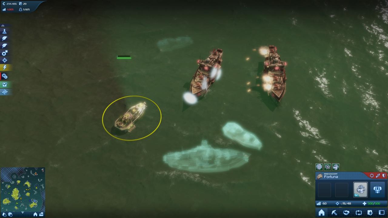 [23/12/2011] Wer Spezialfähigkeiten in Anno 2070 nutzt, besitzt im Kampf einen Vorteil. Hier im Einsatz: der Tarngenerator.