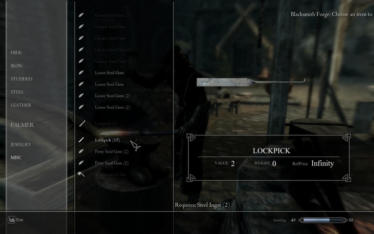 [20/12/2011] Skyrim-Mod: Craftable Steel Lock Picks