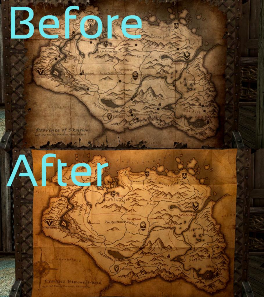 [19/12/2011] Skyrim-Mod: German Worldmap HD