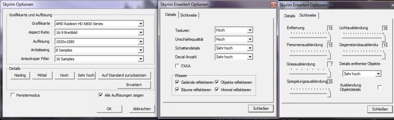[09/12/2011] Skyrim: die Einstellungsmenü im Überblick