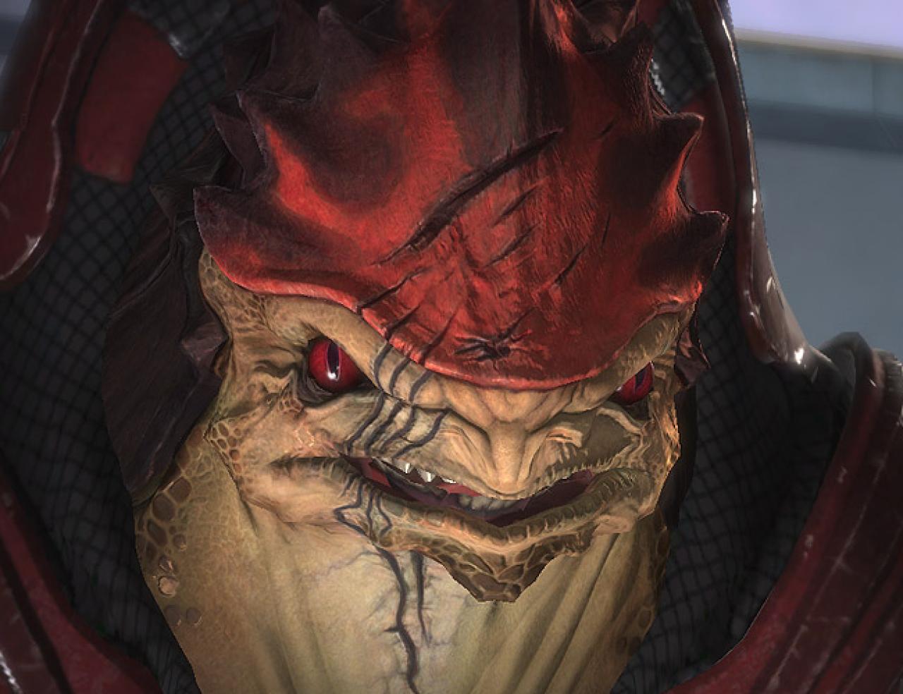 [17/01/2012] Urdnot Wrex aus den Mass Effect-Spielen ist ein kerniger Typ, der beim Zechen nicht nur mit seinen Söldnergeschichten unterhält, sondern auch im Falle einer Schlägerei die nötige Rückendeckung liefert.