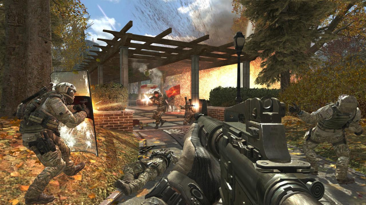 [14/01/2012] Call of Duty ist bislang als actionreicher Shooter bekannt. Aber wie sieht es denn mit einem CoD-Titel als MMORPG-Umsetzung aus? Wäre sowas machbar? Ein globaler Konflikt zwischen den alten Erzfeinden USA und Russland? In Gilden und Clans unterteilte Militäreinheiten, die in Kommandoaktionen Stützpunkte, Städte und ganze Länder erobern, um das eigene Gebiet zu erweitern? PvP-Action in gewohnter Manier, nur praktisch ohne Spieler-Limit? Instanzenkämpfe auf U-Booten, Flugzeugträgern oder in Wolkenkratzern? Da kommt wahre Euphorie auf!