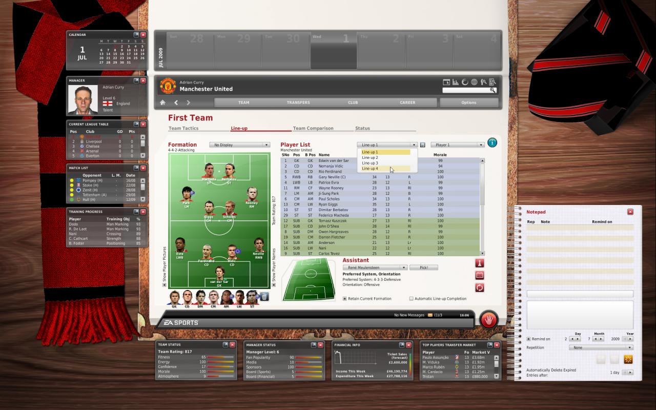 [22/03/2012] Die Fussball Manager-Serie hat bereits eine lange Tradition und gehört ohne Wenn und Aber in dieses Special. Anstatt selbst auf dem virtuellen Rasen die Bälle zu treten, beschränken sich die Spiele darauf, dass ihr als Manger eines Fussball Clubs die geschäftlichen Fäden in der Hand haltet.