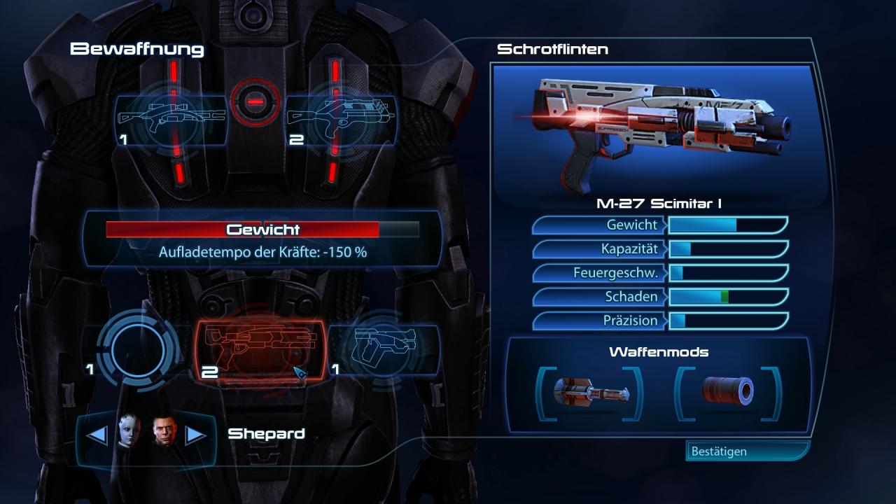 [05/03/2012] In Mass Effect 3 gibt's nicht nur mehr Waffen als zuvor, Ihr dürft nun auch wieder selbst entscheiden, welche Knarre zu eurer Spielweise passt, unabhängig von der Klasse.
