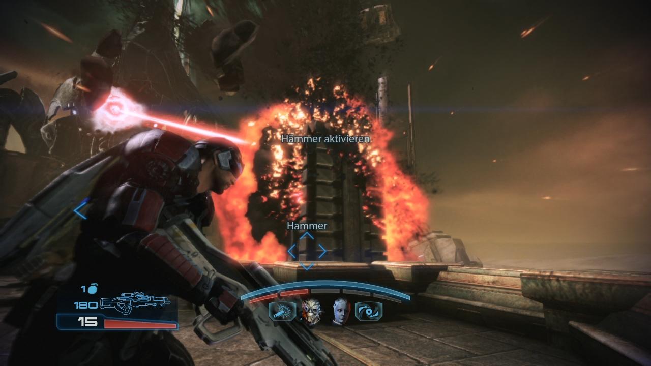 [05/03/2012] Die wuchtige Inszenierung schlägt die der beiden Vorgänger um Längen - Mass Effect 3 erinnert oftmals mehr an einen (guten) Actionfilm als an ein Spiel. (Bild stammt aus der PS3-Version)
