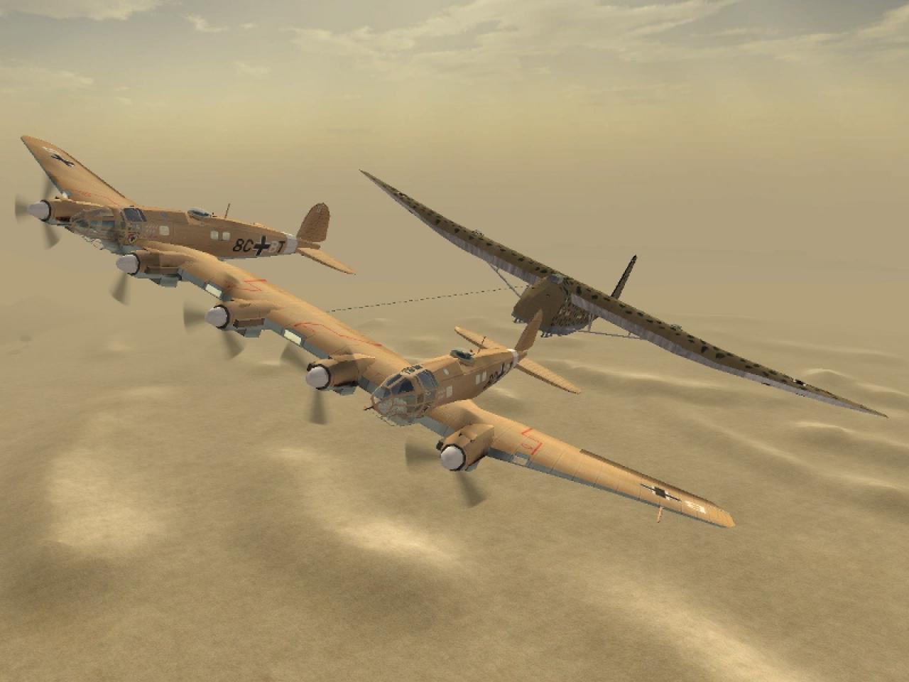 [24/05/2012] He 111Z mit schwerem Segelflugzeug im Schlepp.