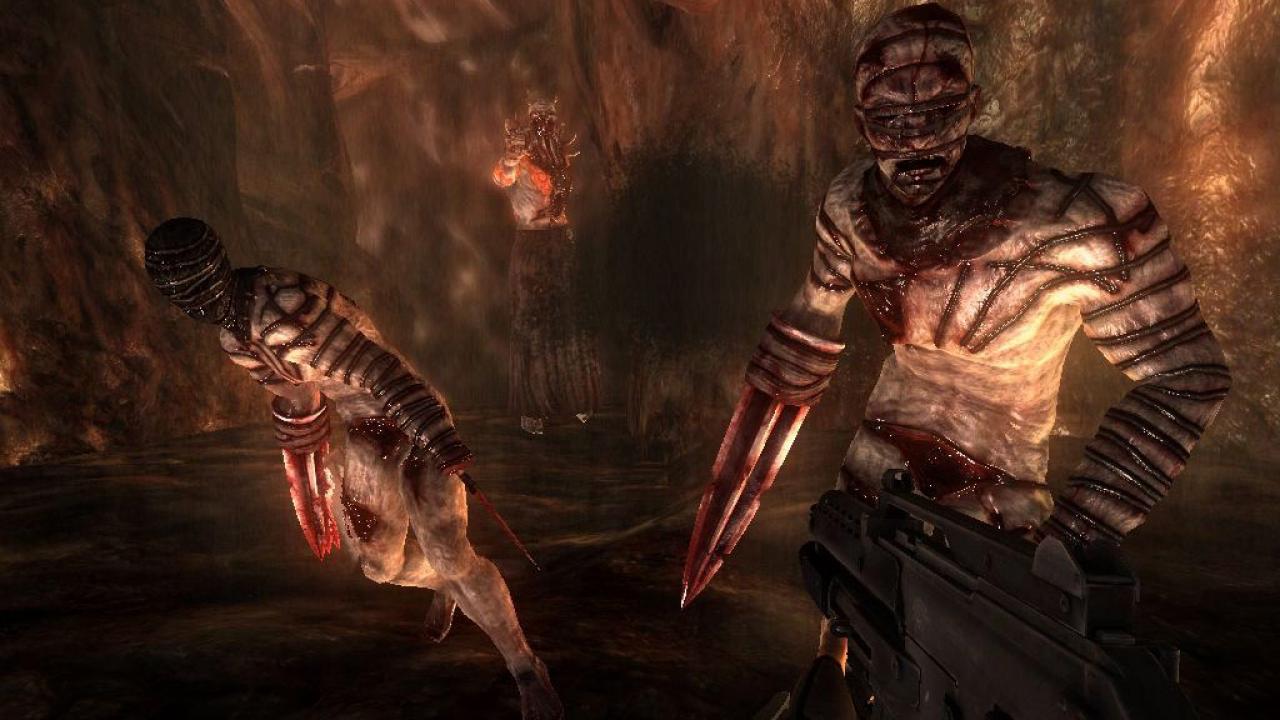 [01/05/2012] Clive Barkers Jericho - Gruselmeister Clive Barker hat ein feines Auge für Details. Der eigentlich eher mittelmäßige Ego-Shooter konnte dank des eigenwilligen Looks unsere Aufmerksamkeit gewinnen. Dort kämpft ein Sondereinsatzkommando in der Parallelwelt Pyxis gegen abscheuliche Kreaturen. 