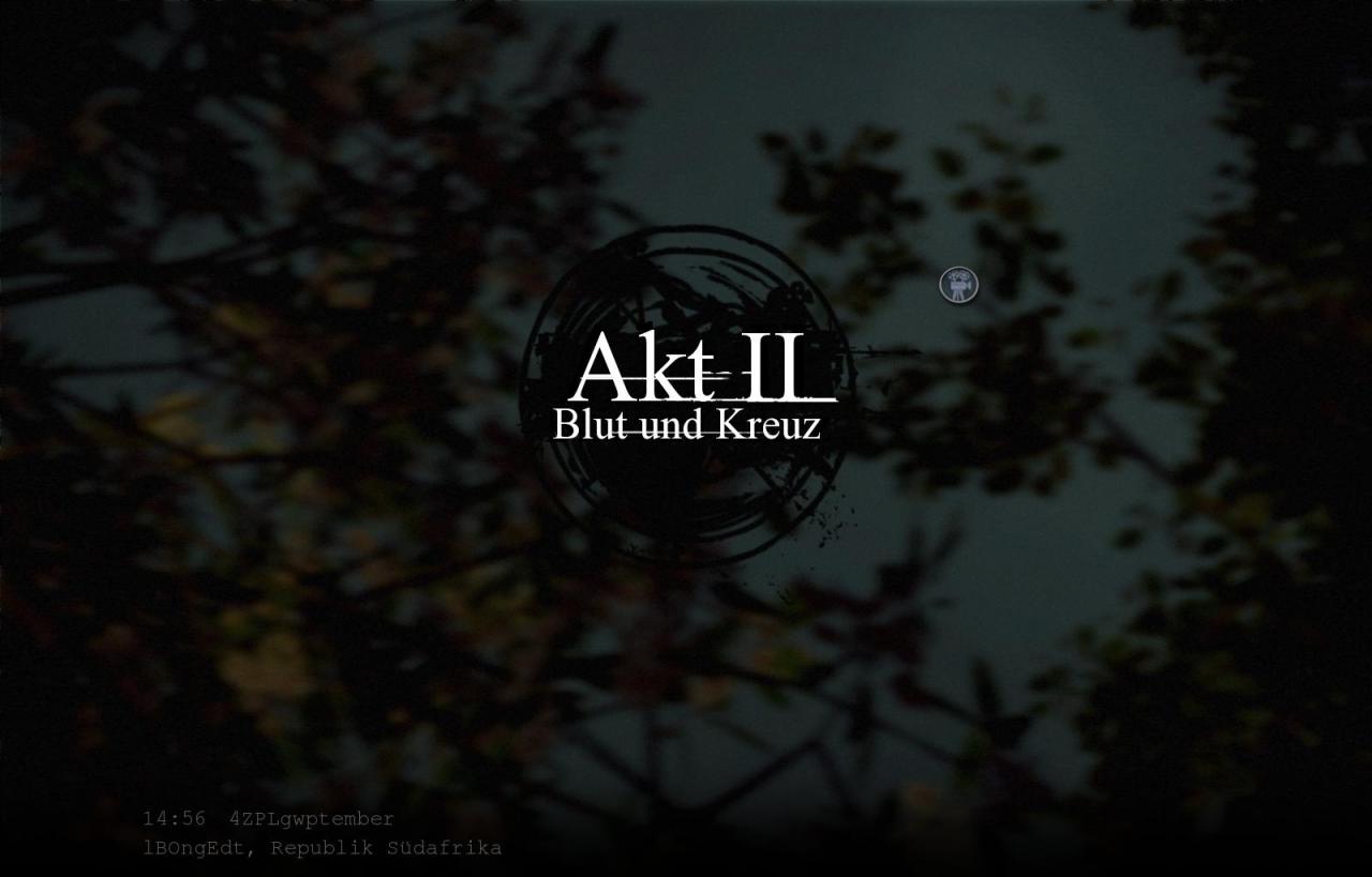 [22/06/2012] Weiter geht es in Memento Mori 2 mit Akt 2: Blut und Kreuz. 