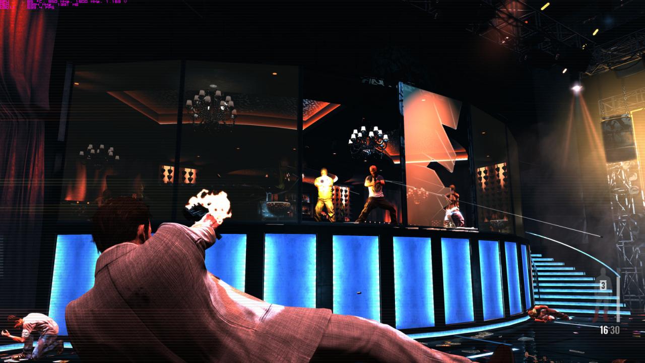 [03/06/2012] Update: In Max Payne 3 manipuliert ihr mit Hilfe der Bullet Time die Zeit. Das in Shootern häufig auftretende Gameplay-Element erlaubt es euch, mehrere Feinde in kurzer Zeit ins Visier zu nehmen.