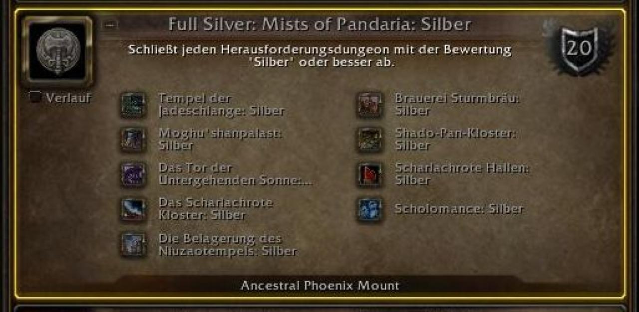[04/07/2012] Die Belohnung für die Erledigung aller Silber-Herausforderungen