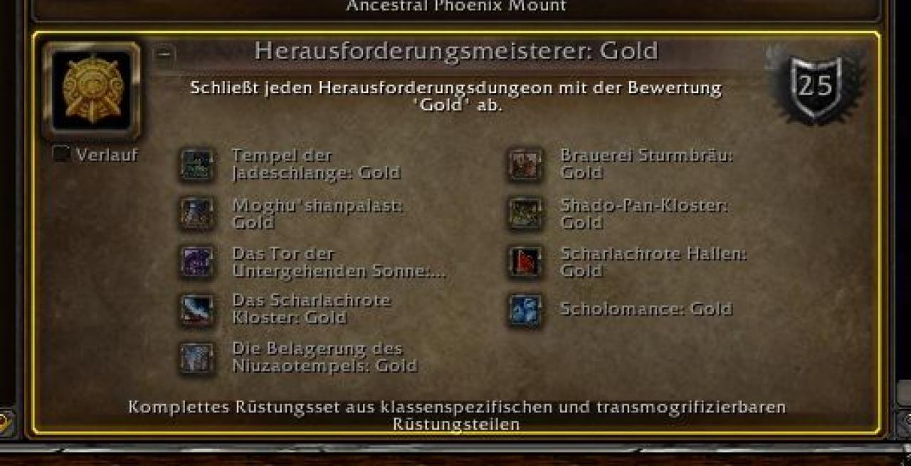 [04/07/2012] Die Belohnung für die Erledigung aller Gold-Herausforderungen
