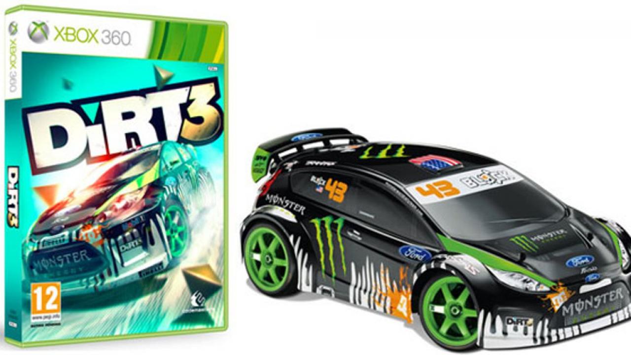 [19/07/2012] Dirt 3 Ken Block Gymkhana RC Car Bundle - Gamestop.com hatte das sündhaft teure Dirt 3-Bundle zu einem Preis von 299,99 US-Dollar angeboten. Das Paket besteht aus dem Originalspiel und einem ferngesteuerten Auto im Design von Ken Blocks Sponsor Monster Energy. Bei Ebay kostet das Bundle derzeit sogar 100 Scheine mehr.