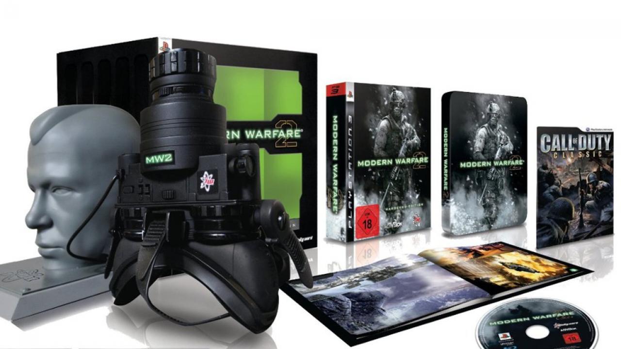 [19/07/2012] CoD: Modern Warfare 2 - Prestige Edition - Für den Preis der Prestige-Edition könnte man eigentlich zwei Exemplare des Ego-Shooters holen, aber das dürfte Fans ohnehin nicht sonderlich interessiert haben. Im Lieferumfang ist nämlich ein richtiges Nachtsichtgerät enthalten. Die Batterien muss man sich jedoch selbst besorgen. 