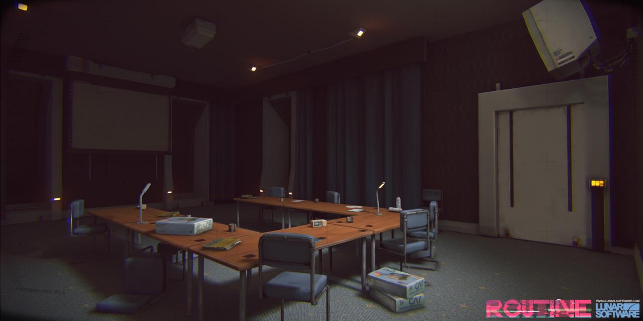 [20/08/2012] Routine - Das Weltraum-Horrorspiel des Indie-Studios Lunar Software setzt auf eine beklemmende Atmosphäre. Ihr erforscht eine scheinbar verlassene Basis auf dem Mond und stößt dabei auf ein schreckliches Geheimnis. Ein HUD sowie Health Packs wird es in Routine nicht geben.