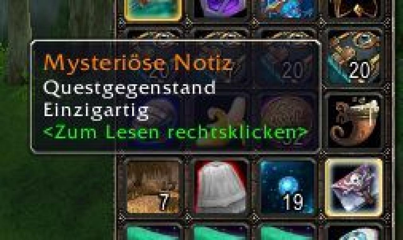 [04/08/2012] Die mysteriöse Notiz erreicht Stufe-90-Helden via Post.