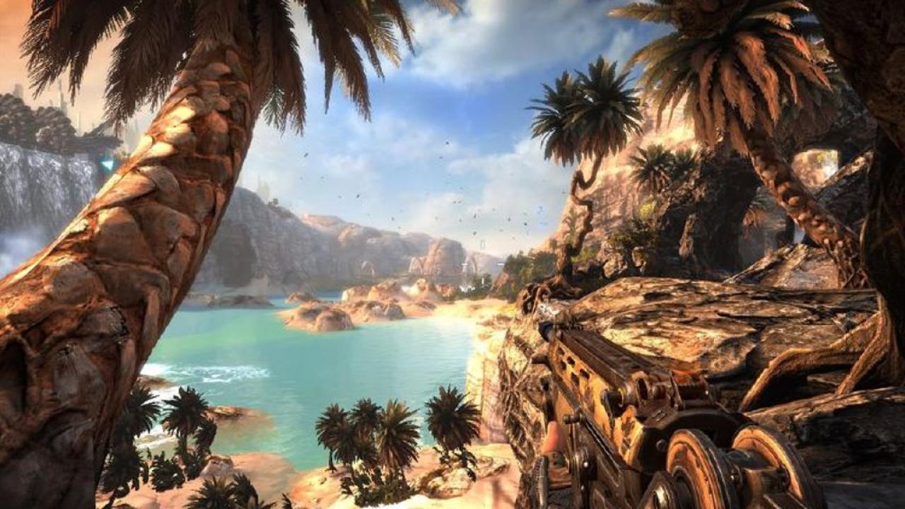 [24/08/2012] (Update) - Bulletstorm - In dem Ego-Shooter verschlägt es euch in ein ehemaliges Urlaubsparadies, wo sich allerhand gefährliche Mutanten tummeln. Von Zeit zu Zeit kann man sich von der Balleraction eine kleine Ruhepause gönnen. Häufig bietet sich dann einem ein toller Ausblick auf die wunderschönen Strände und Wasserfälle. 