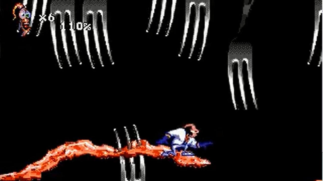 [04/09/2012] Totally Forked (Earthworm Jim 2) - Der Jump & Run-Klassiker von Game Designer Dave Perry ist voll von verrückten Ideen. Eine davon: Das kuriose Bonuslevel namens Totally Forked. Wie der Name vielleicht vermuten lässt, müsst ihr hier Gabeln ausweichen, die plötzlich von der Decke und aus dem Boden schießen. 