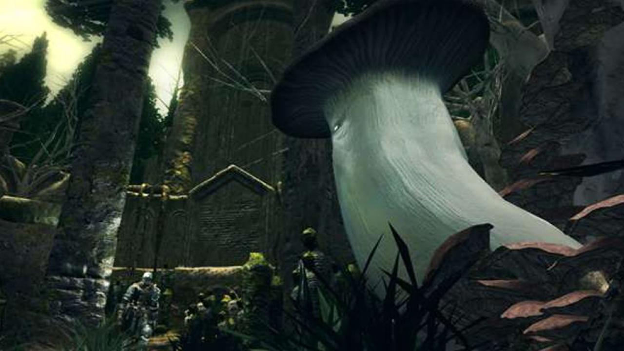 [10/09/2012] Riesenpilze (Dark Souls) - Die kleineren Exemplare der lebenden Pilze sehen vielleicht zutraulich aus, aber wartet mal, bis die großen Brüder gesehen habt. Die Riesenpilze befördern selbst gut ausgerüstete Helden mit wenigen Schlägen ins Jenseits. Vorsicht ist also geboten!