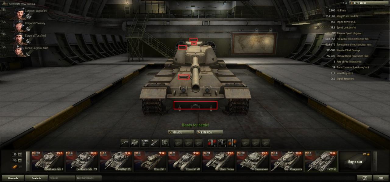 [31/10/2012] Die Schwachstellen des FV215b.