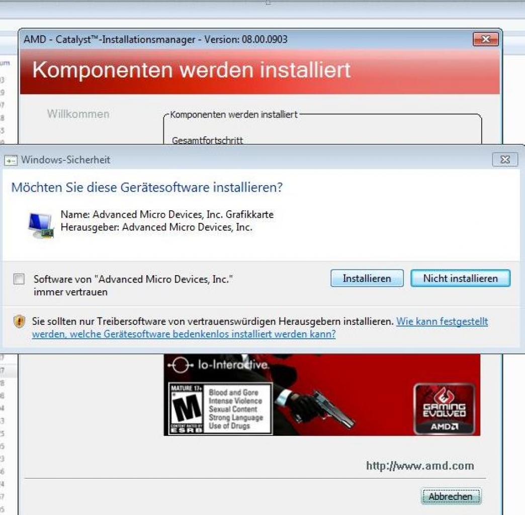 [26/10/2012] Setup der Treiber